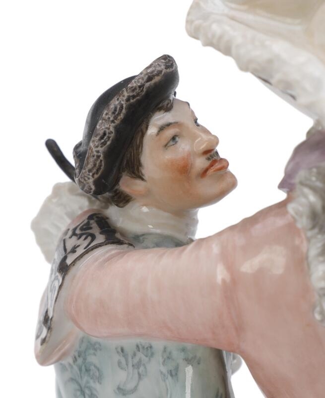 Axel Locher | Two men dressed in Rococo costumes, porcelain figure ...