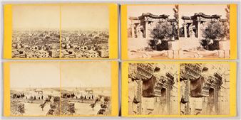 Jerusalem - A Familiar face from the Holy City; Jerusalem - Turkish Tombs and Arab Shepherds; Baalbek - Temple of Jupiter; Constantinople - View from the Seraskier Tower, showing the Golden Horn and Mosque of Sultan Suleymann - Frank M. Good