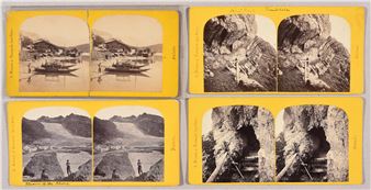 Views of Switzerland: Zurich, Lucerne, Bern, Lausanne, Aldtorff, Saint-Moritz, &quot;Panorama of Zurich&quot;, &quot;Muotta&quot;, &quot;Detail of ice at the upper Grindelwald glacier&quot;, &quot;Waterfall at Rosenlaui&quot;, &quot;Lake Thun&quot;, Lake Geneva, etc - Jean Adolphe Braun