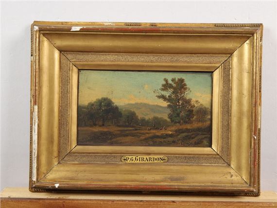 Pierre Gustave Girardon | Shepherd and his flock of sheep, 1859 (1859 ...