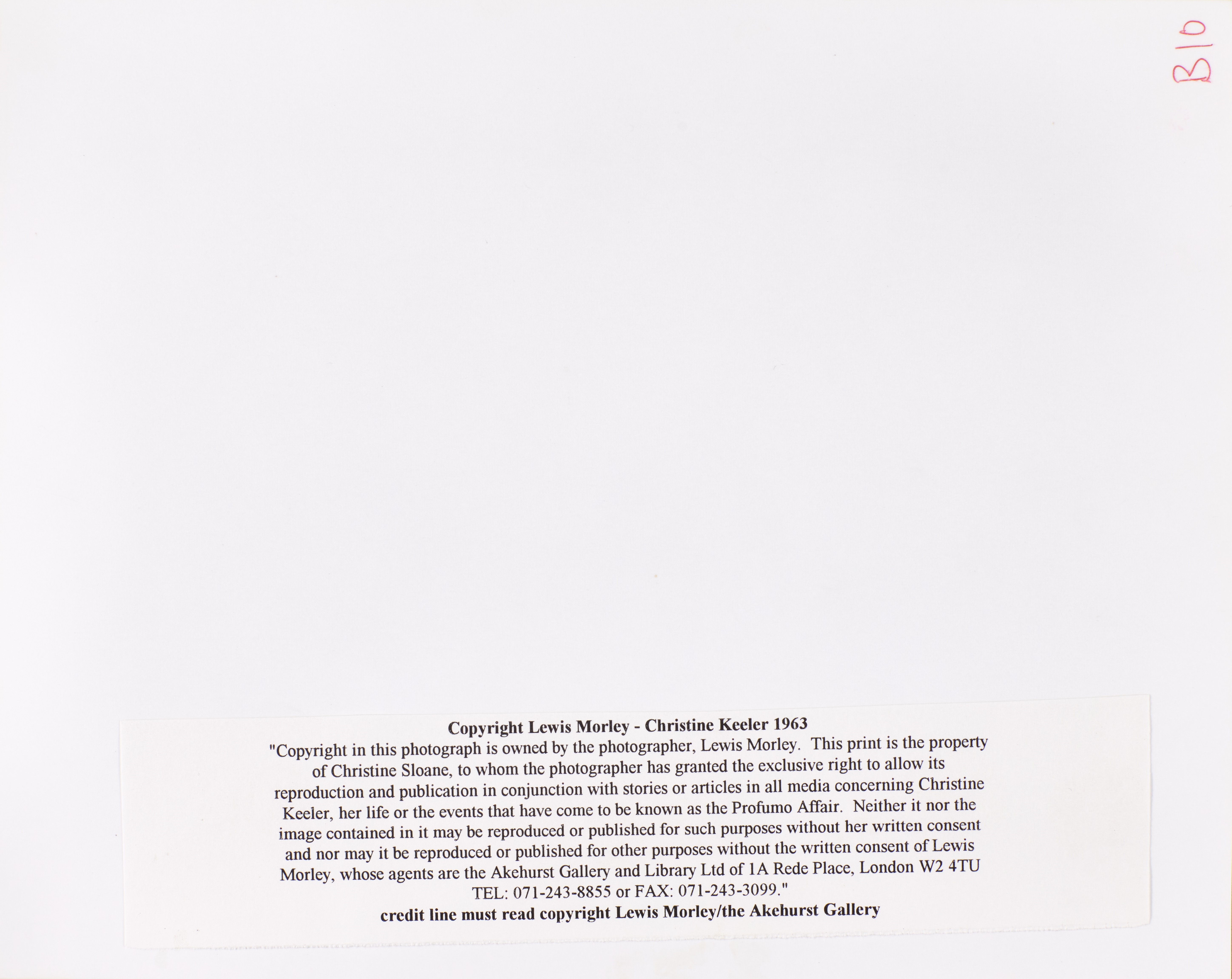 Artwork by Lewis Morley, Christine Keeler, Made of photographs, including contact prints, and gelatin silver prints