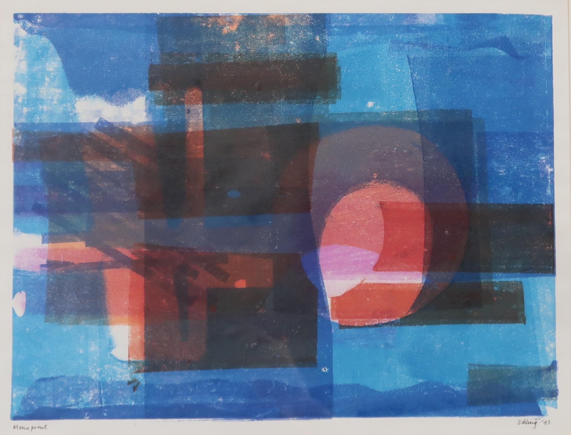 Henry Edward 'ted' Odling | ABSTRACT IN BLUE AND RED | MutualArt