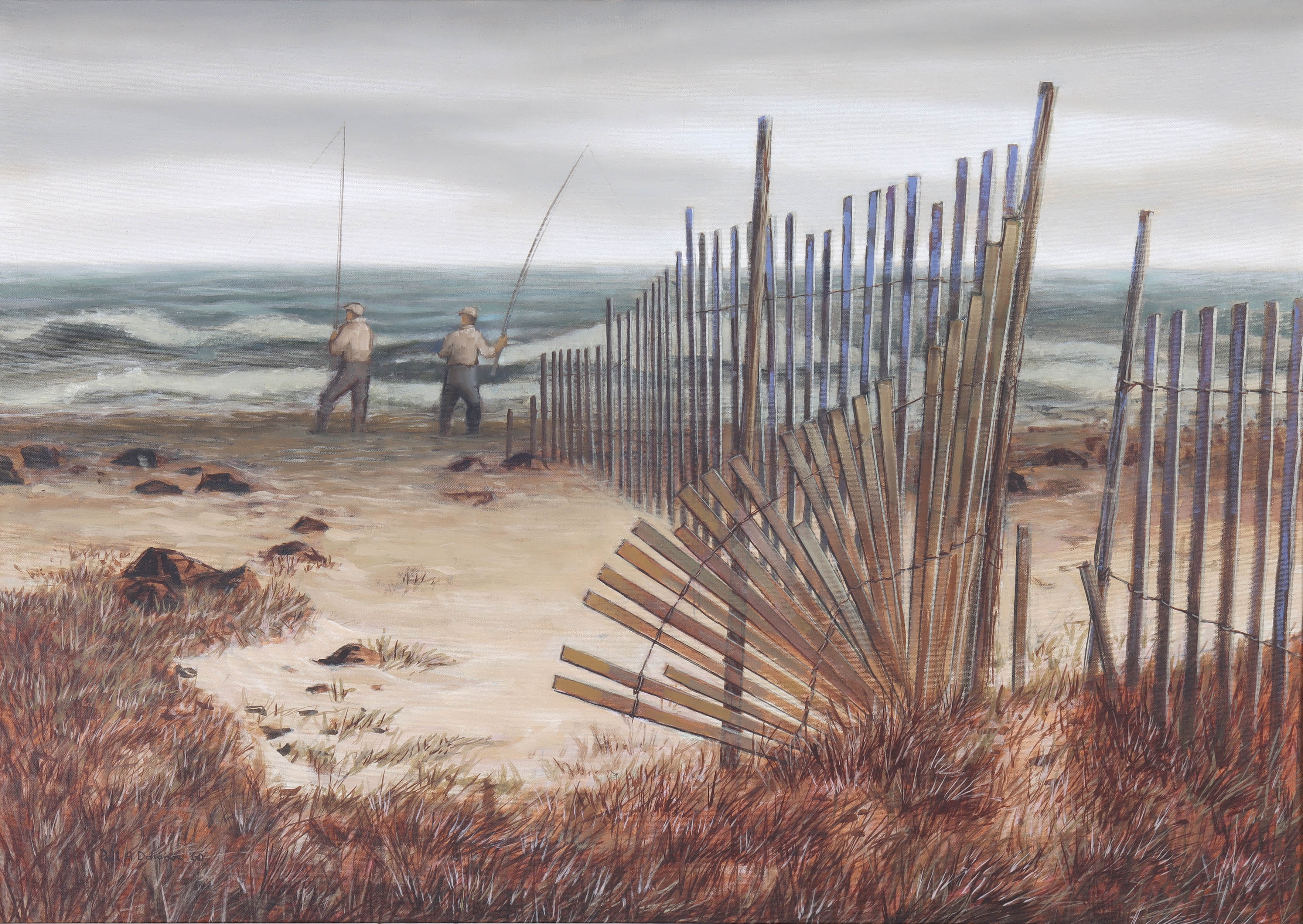 Artwork by Paul Dohanos, Surfcasters, Made of oil on canvas