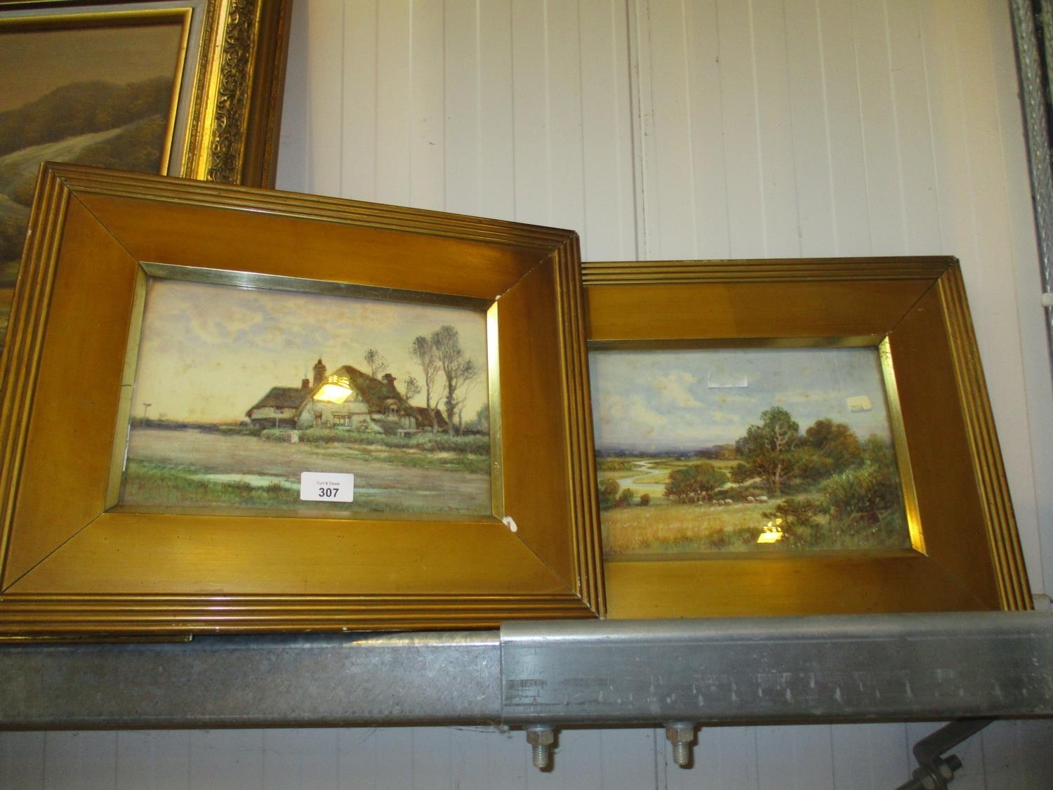 Artwork by Sophia Sinclair, Pair of Watercolours of a Cottage and a Landscape, Made of Watercolours