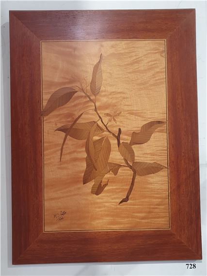 A MICHAEL RETTER AUSTRALIAN MARQUETRY PANEL by Michael Retter, dated 1992