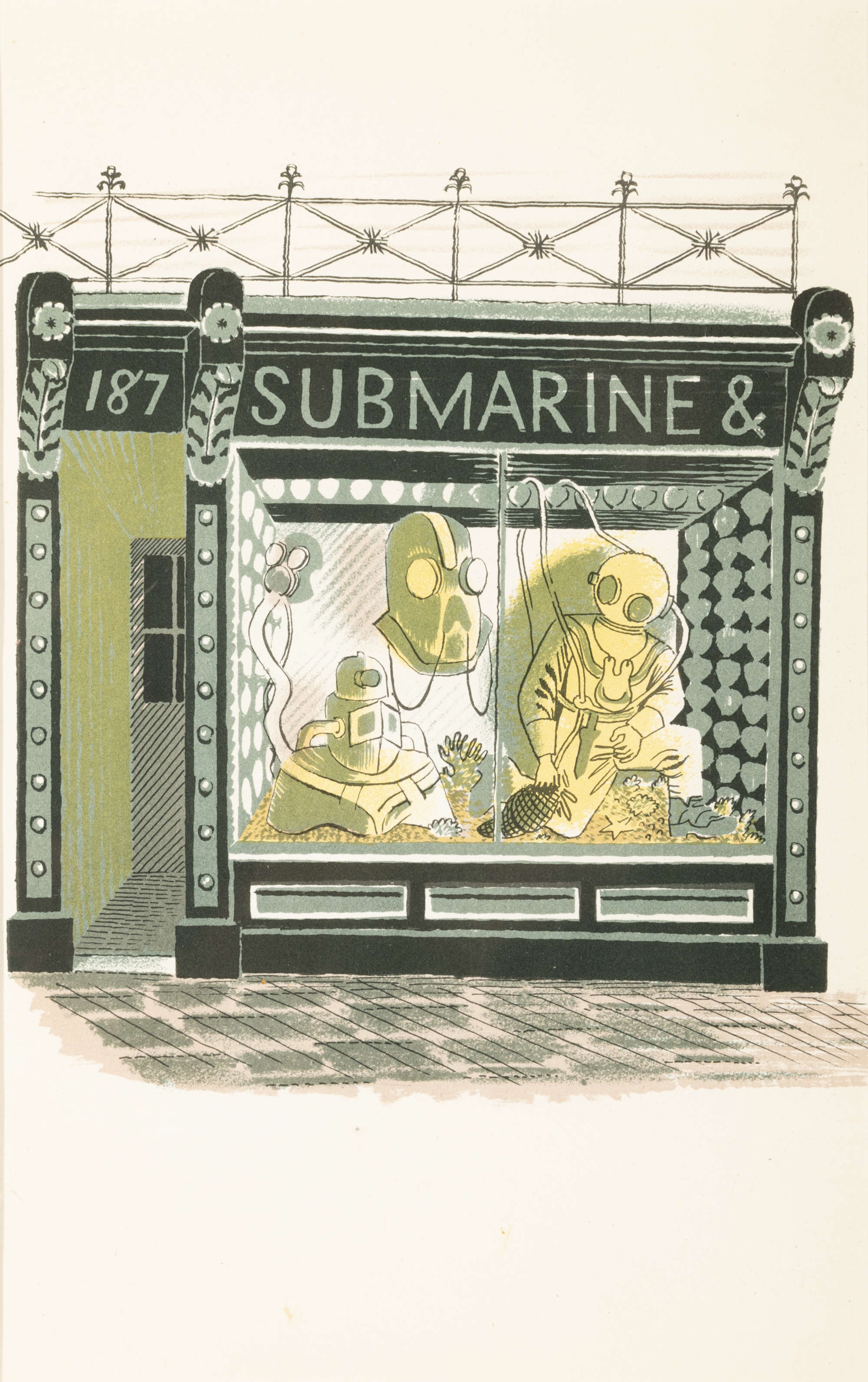 Eric Ravilious | High Street' - Submarine Engineer | MutualArt