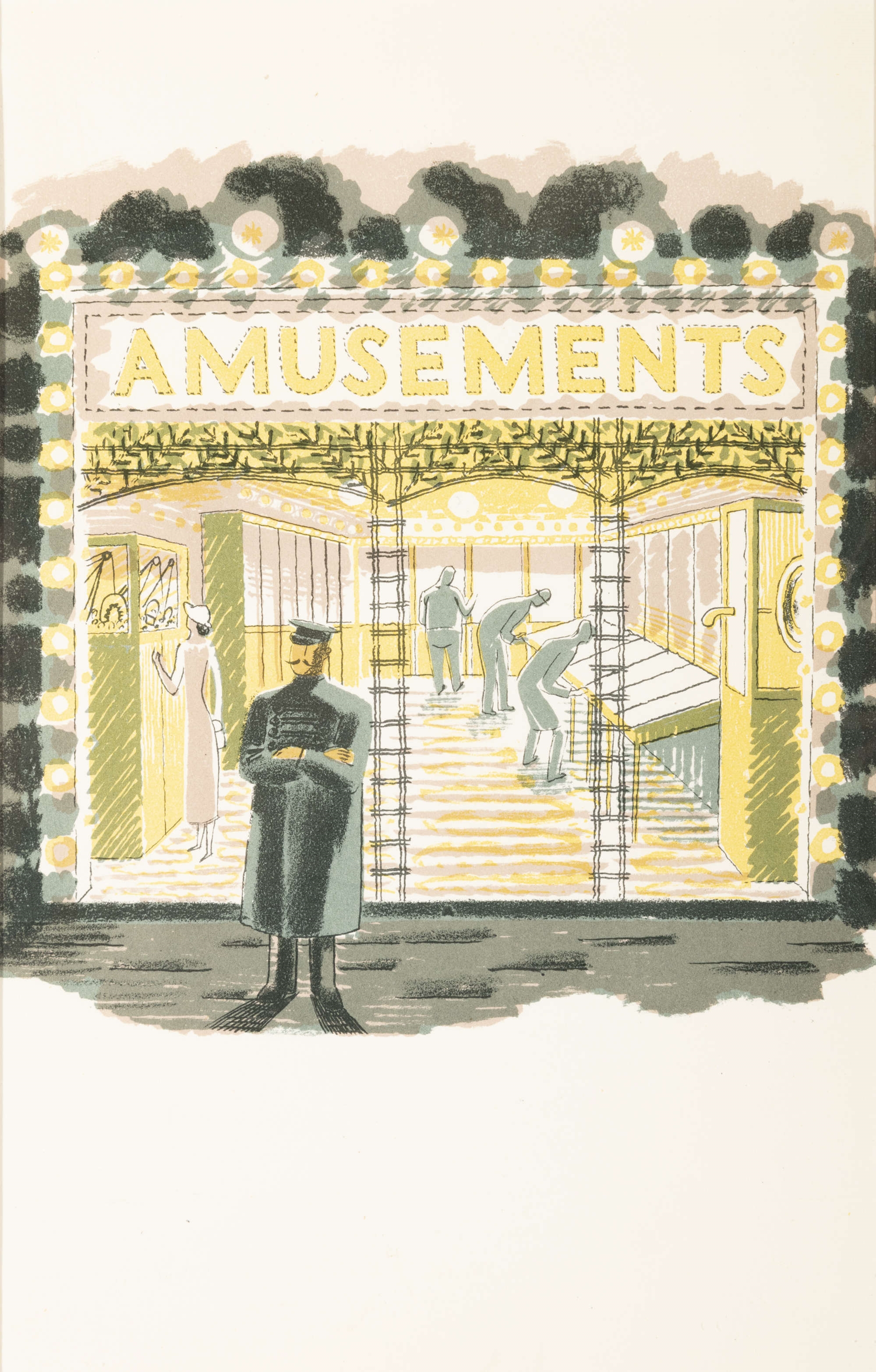 Eric Ravilious | High Street' - Amusements | MutualArt