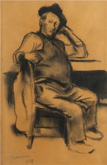 Uomo seduto by Massimo Quaglino, 1928