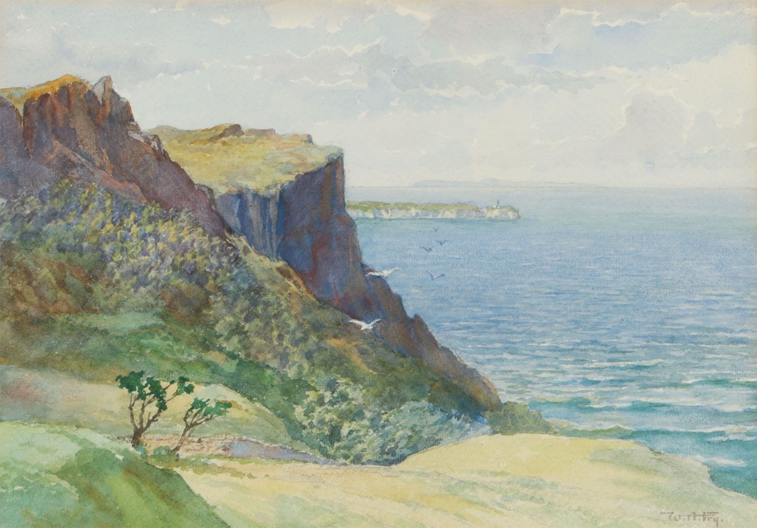 William Arthur Fry | THE EAST SIDE OF FAIR HEAD, THE ISLE OF RATHLIN ...
