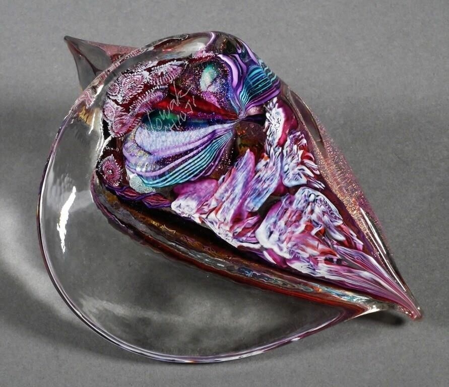 James Nowak | James NOWAK Art Glass Shell Sculpture | MutualArt