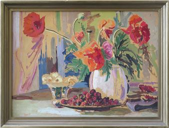 Vasaras klusā daba ar magonēm - Alberts Vucāns