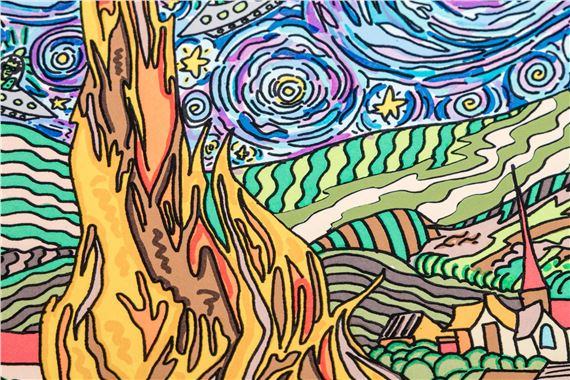 James Rizzi | Starry Night (1998) | MutualArt