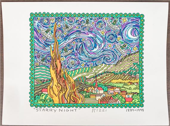 James Rizzi | Starry Night (1998) | MutualArt