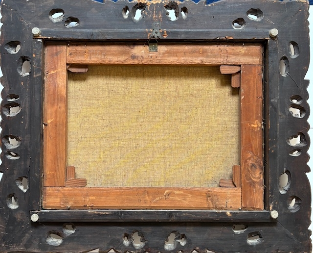 Artwork by Ercole Garavaglia, PAESAGGIO MONTANO CON PASTORELLO, Made of oil on canvas