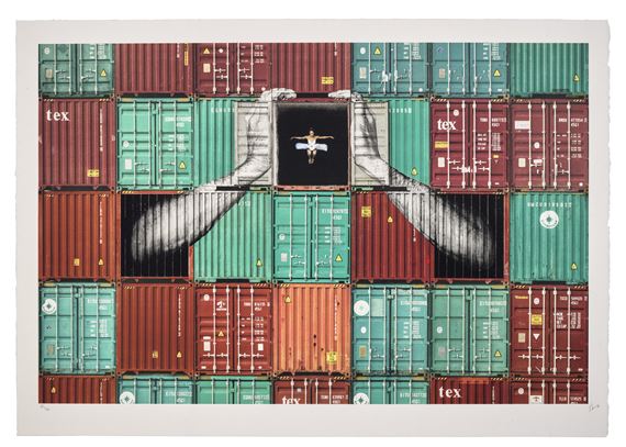 Ballerinas in Containers, Holding Tight, Le Havre, France by JR, 2022