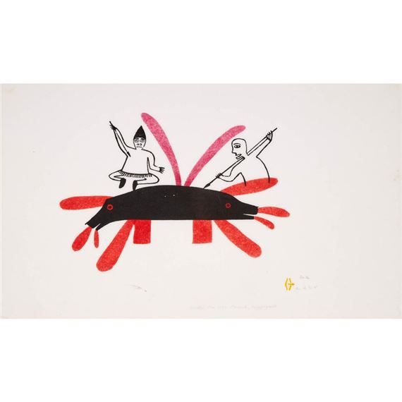 WHALES by Jessie Oonark, 1972