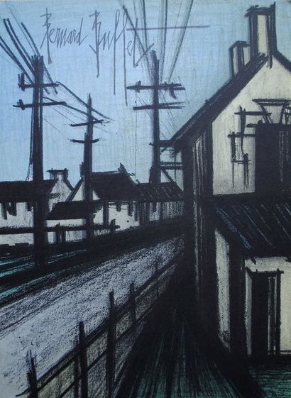 Bernard Buffet、リトグラフ　The road, 1962 Bernard Buffet | The Road (1962) | MutualArt