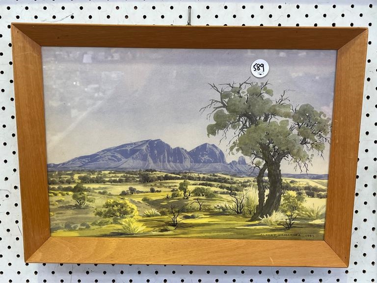 Artwork by Albert Namatjira, FRAMED ALBERT NAMATJIRA PRINT, Made of print