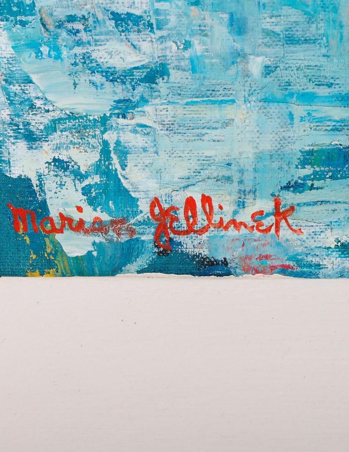 Artwork by Mario Jellinek, Title/Description: European seaside town and sailboats, Made of Oil on canvas