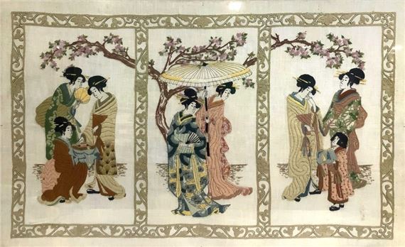 Kit De Broderie Dimensions - 4 Tableaux Art Asiatique Geisha à Broder (neuf, Jamais Ouvert)