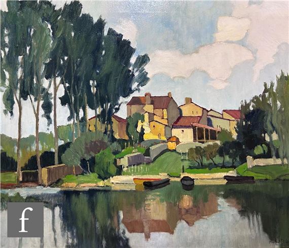 A view of the river at Condac by Georges Charles Robin