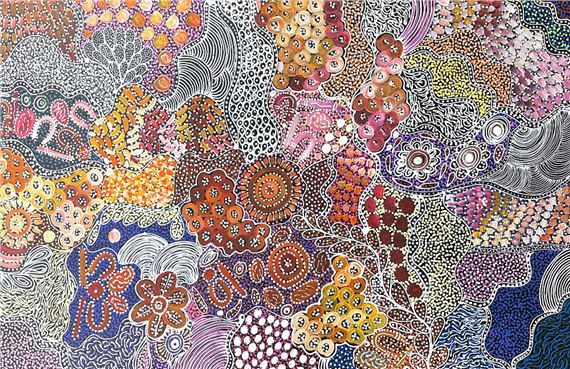 Janet Golder Kngwarreye | Bush Yam Dreaming 2024 (2024) | MutualArt