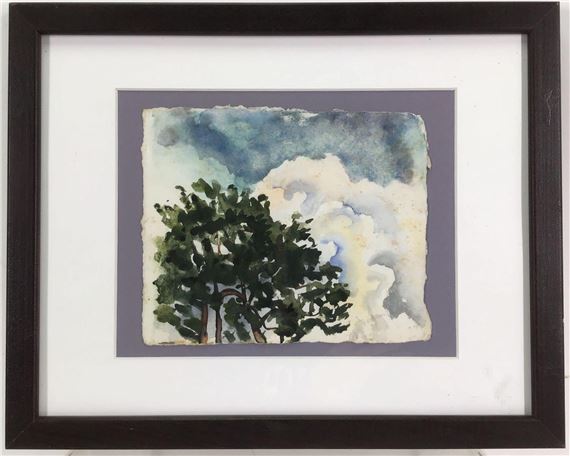 Nora Hauser | Tree against blue clouds (1984) | MutualArt