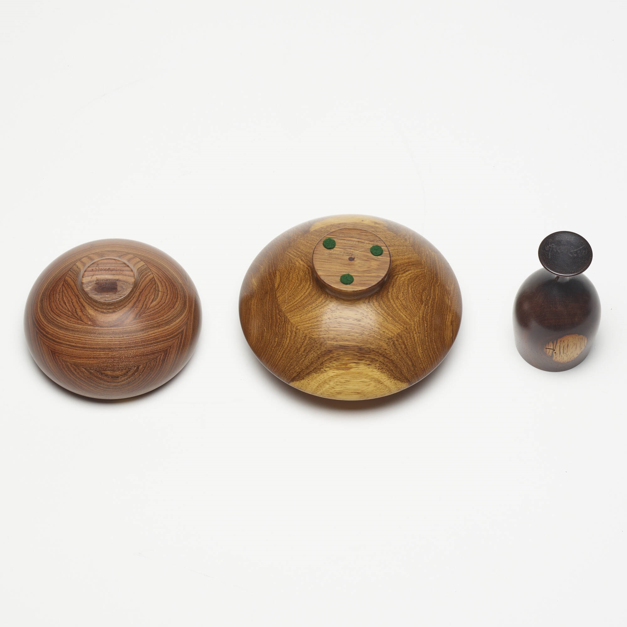 Artwork by Dennis Stewart, Collection of six works, Made of rosewood oil