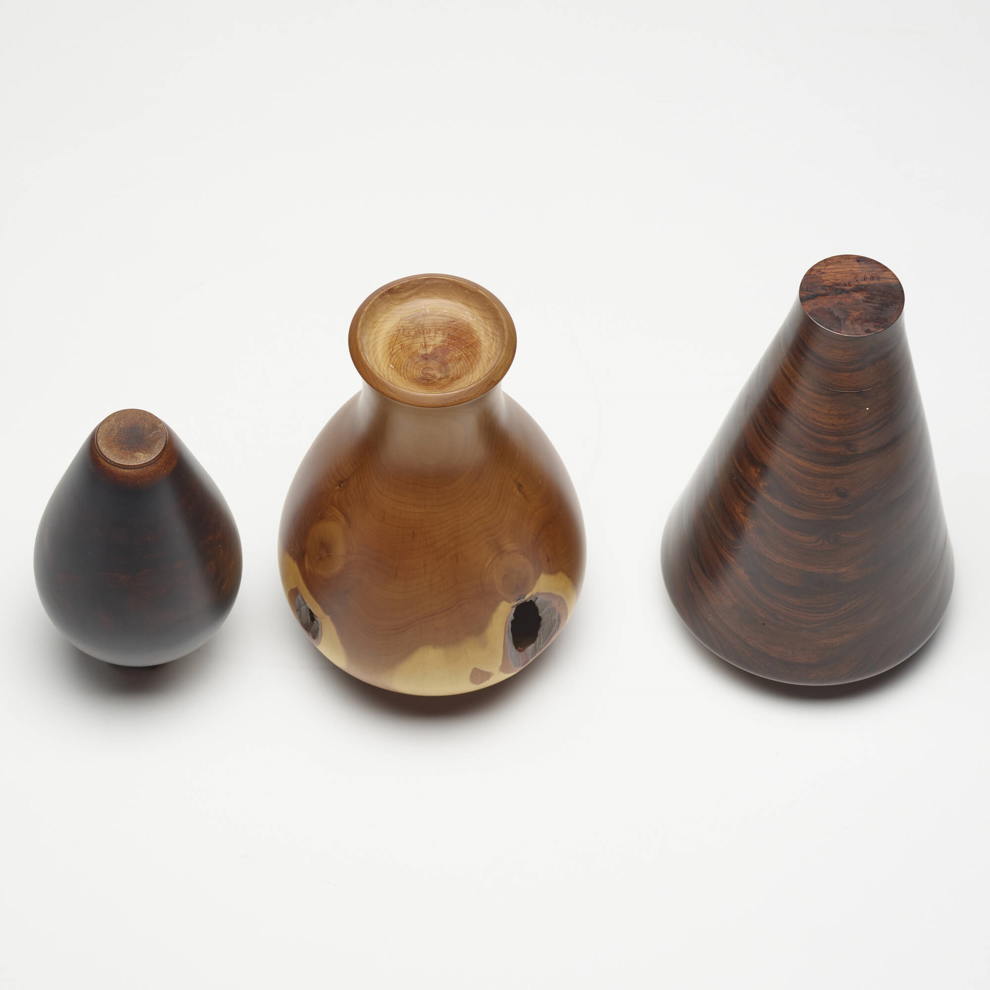 Artwork by Dennis Stewart, Collection of six works, Made of rosewood oil