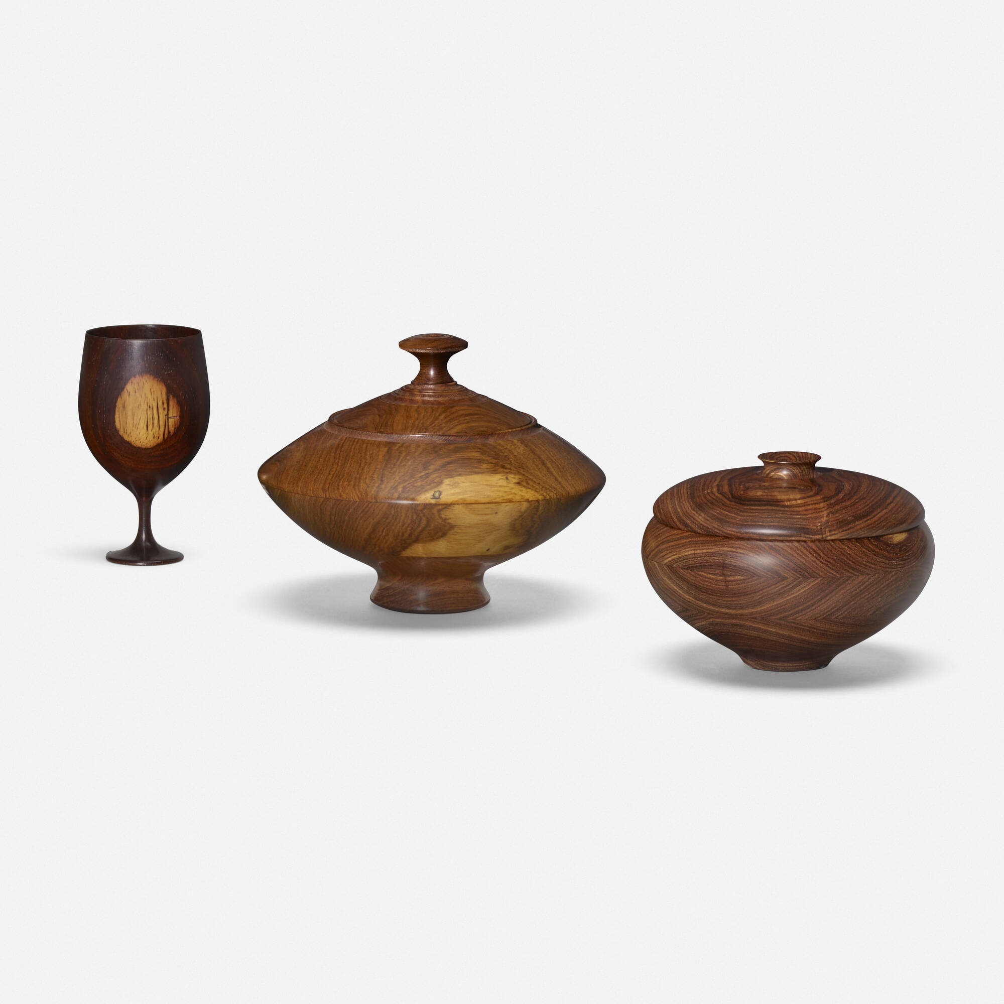 Artwork by Dennis Stewart, Collection of six works, Made of rosewood oil