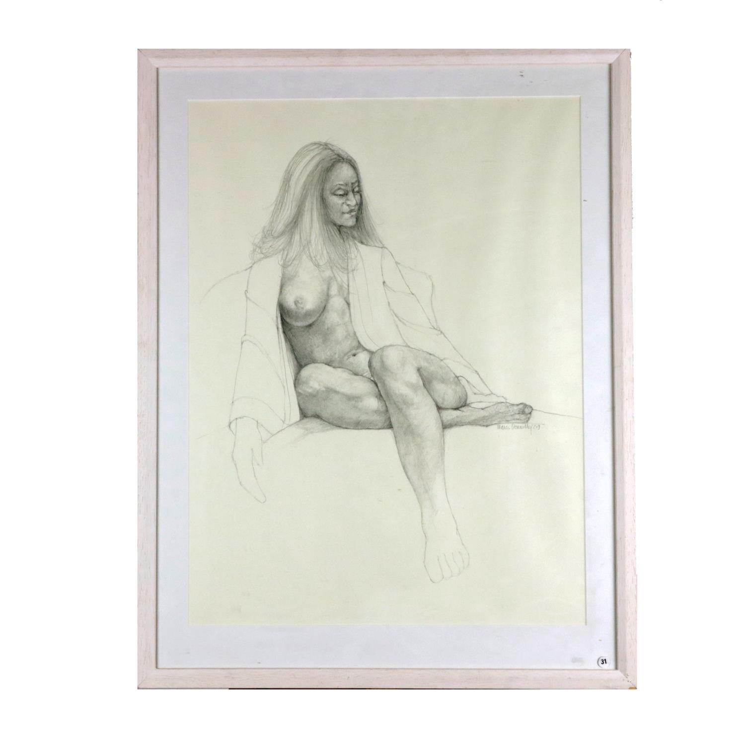 Artwork by Mark Donnelly, Contemplation, Made of pencil drawing