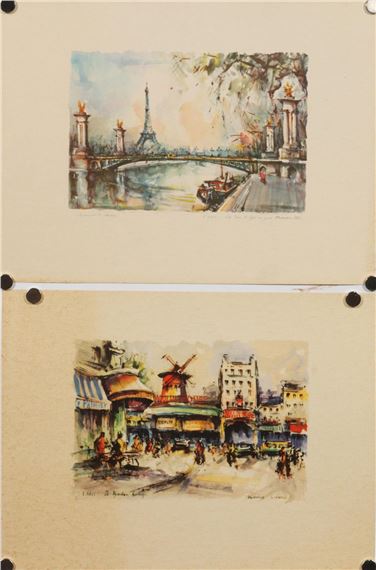 Paris Le Moulin Rouge / Paris Le Tower Eiffel au pour Alexander III by Marius Girard