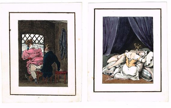 / Suite of 8 lithographs by Henry Monnier, 1920s