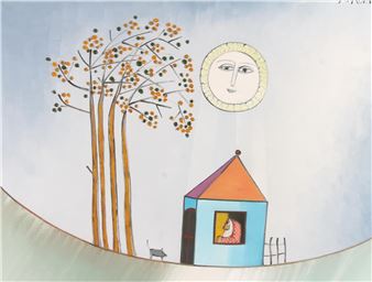 Sun, tree, house and animal - Andrzej Kuhn