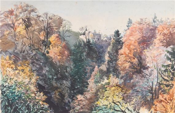 Airlie Castle Angus 1946 by James McIntosh Patrick‏