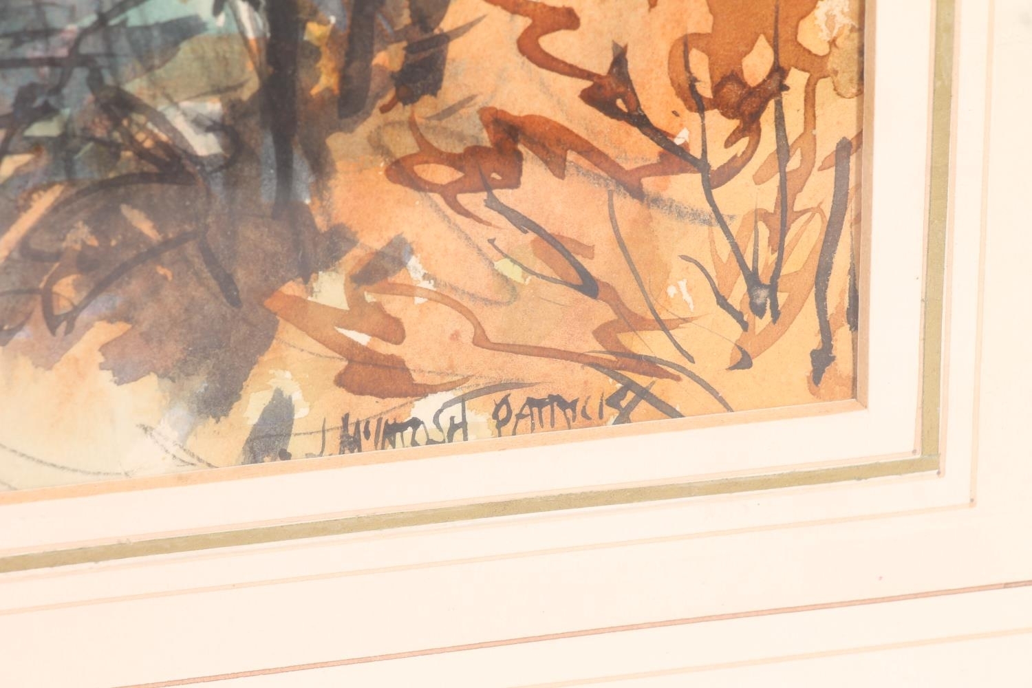 Artwork by James McIntosh Patrick‏, Airlie Castle Angus 1946, Made of Watercolour