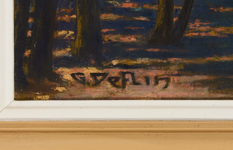 Gustave Deflin | Seaside with pine trees | MutualArt