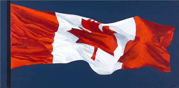 The Painted Flag by Charles Pachter, dated 1986