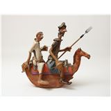 Don Quichot met Sancho Panza te paard by Štefan Gúber