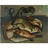 Stilleven met vissen - Olga van Iterson-knoepfle
