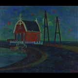 Artwork by Dirk Breed, Landschap, Made of oil on canvas