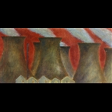 Artwork by Caroline McAdam Clark, Hoogovens, Made of olieverf op board