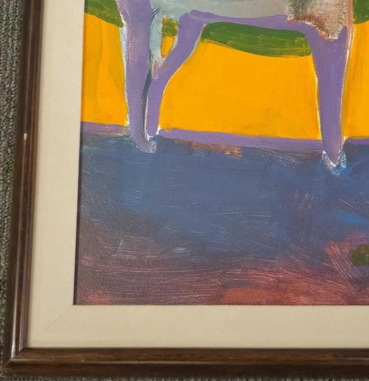 Edie Abnet | Edie Abnet signed oil painting on canvas - horses | MutualArt