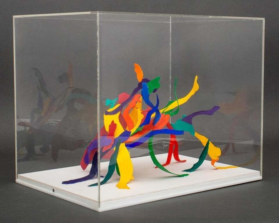 Artwork by K. Wesselmann, K. Wesselmann Abstract Composition Sculpture, Made of Collage Sculpture