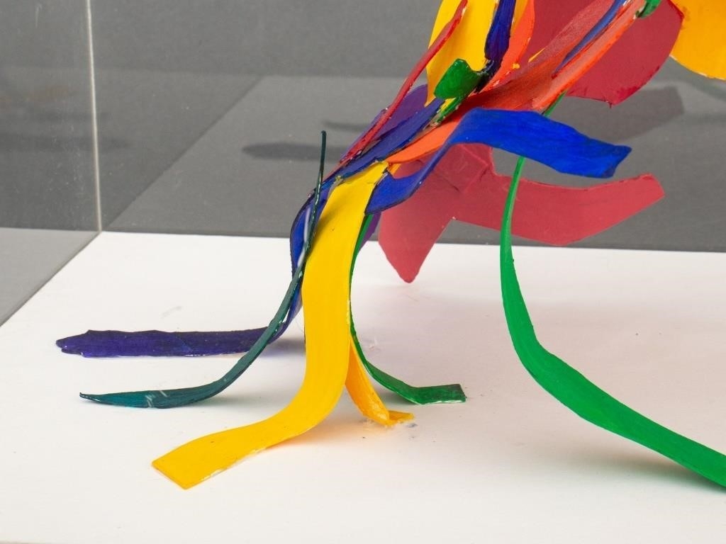 Artwork by K. Wesselmann, K. Wesselmann Abstract Composition Sculpture, Made of Collage Sculpture