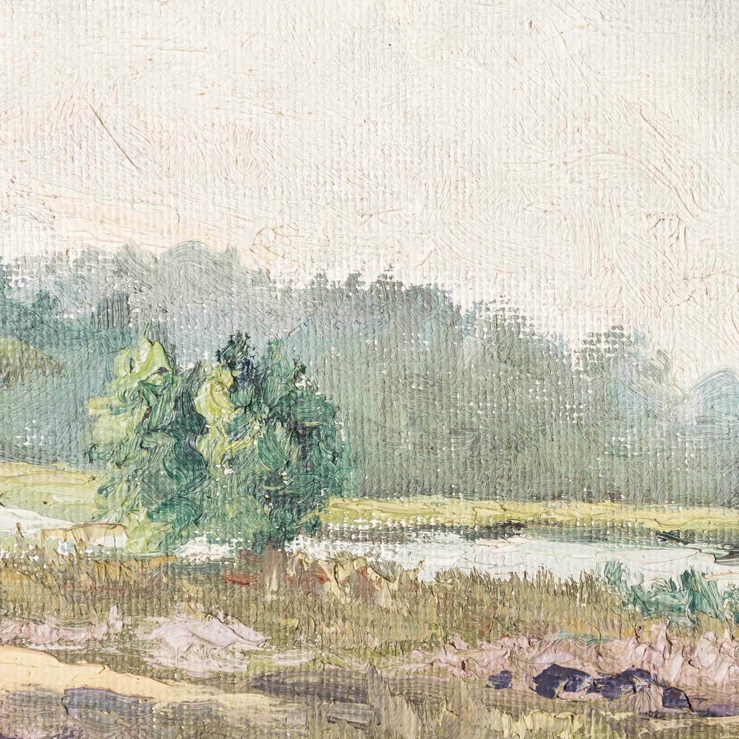 Artwork by J. A. Herman, Heidelandschaft, Made of light varnish