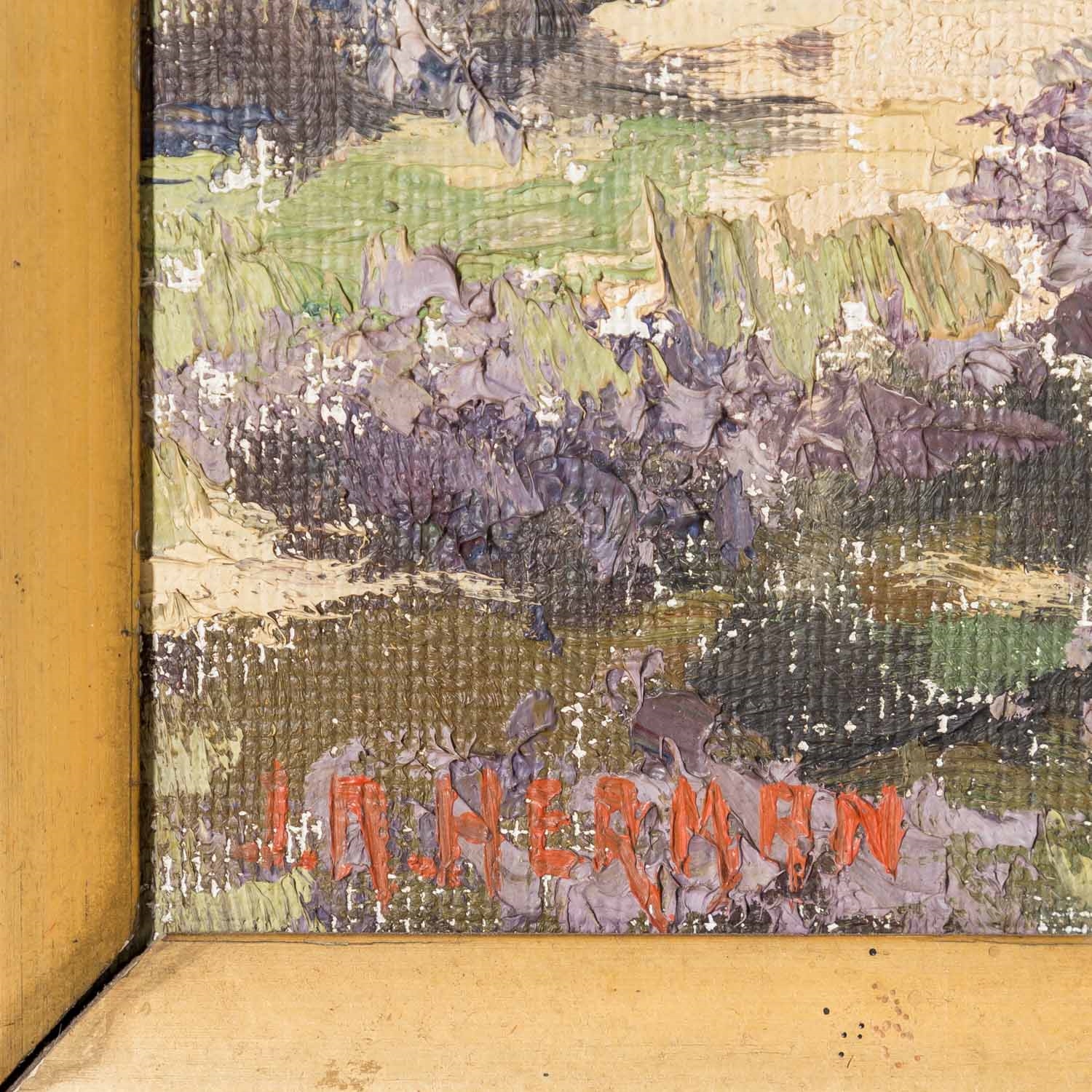 Artwork by J. A. Herman, Heidelandschaft, Made of light varnish