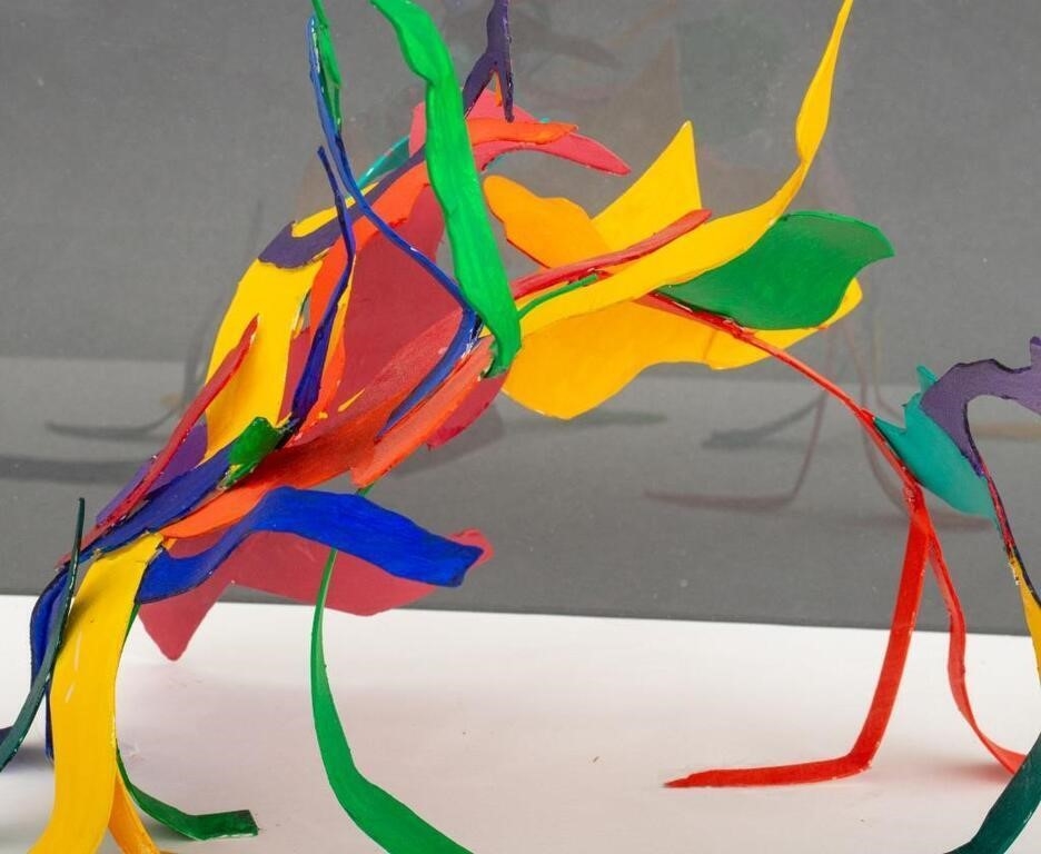 Artwork by K. Wesselmann, K. Wesselmann Abstract Composition Sculpture, Made of Collage Sculpture