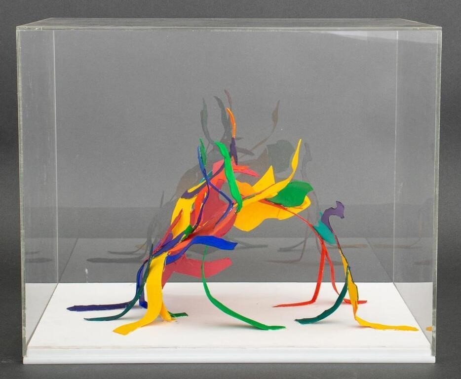 Artwork by K. Wesselmann, K. Wesselmann Abstract Composition Sculpture, Made of Collage Sculpture