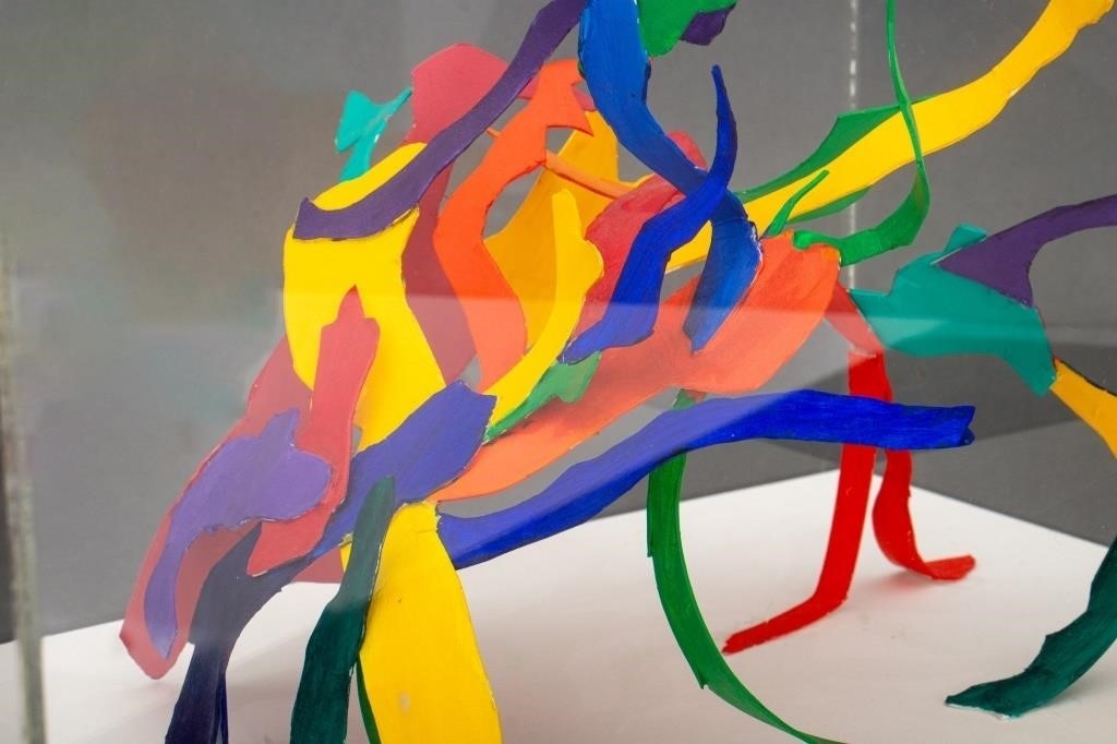 Artwork by K. Wesselmann, K. Wesselmann Abstract Composition Sculpture, Made of Collage Sculpture